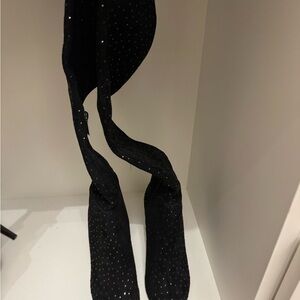 Jimmy Choo Toni Black Suede Crystal Emblishment Over the Knee Boots